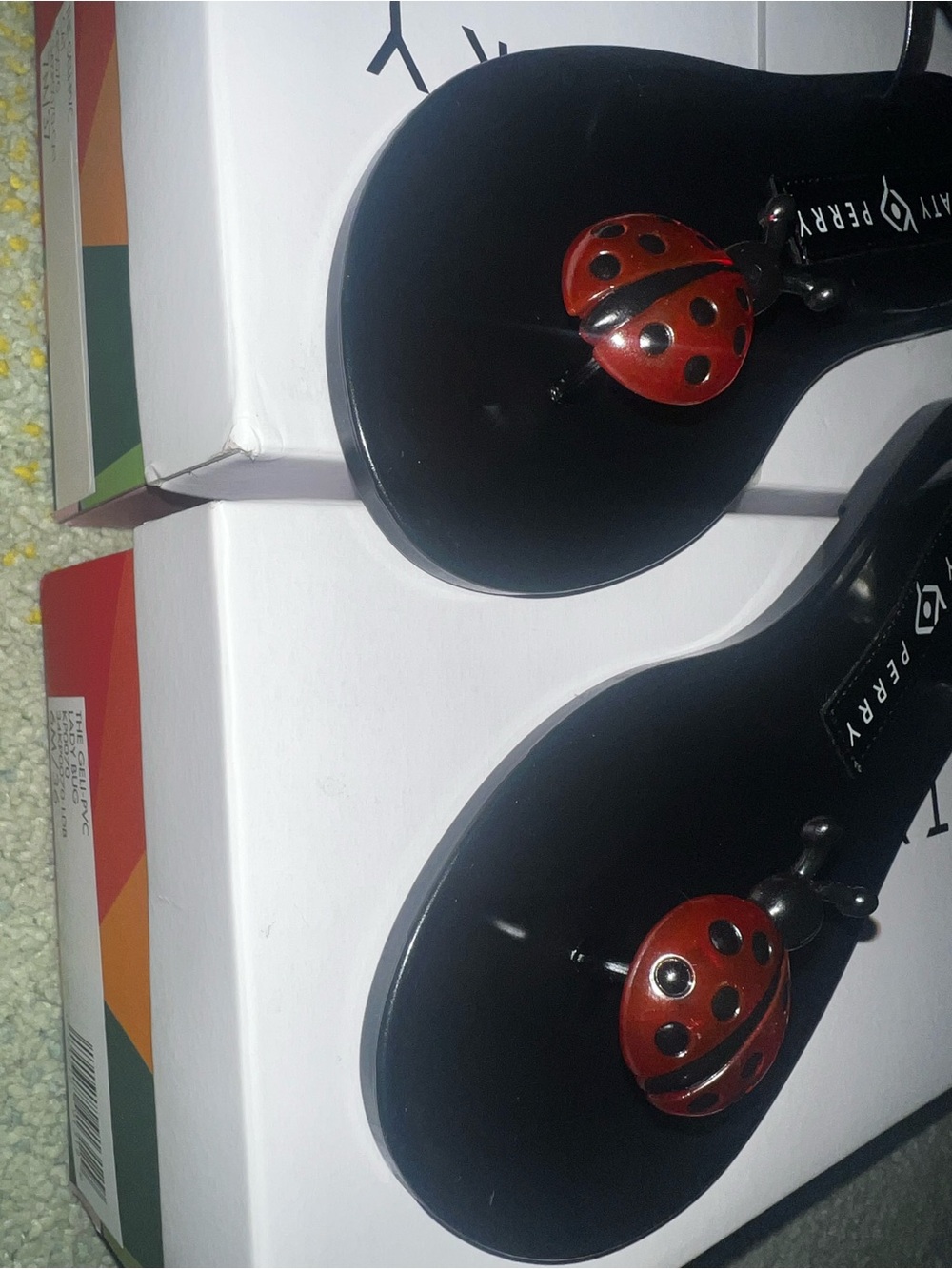 Katy Perry The Geli Lady Bug Sandals Size 6M Black